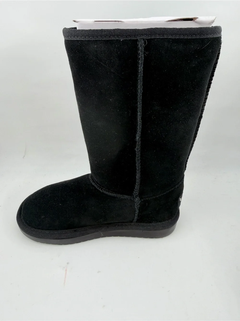 Koolaburra by Ugg Girls Victoria Tall -SZ 12C- Black Sheepskin Bow Winter Boots